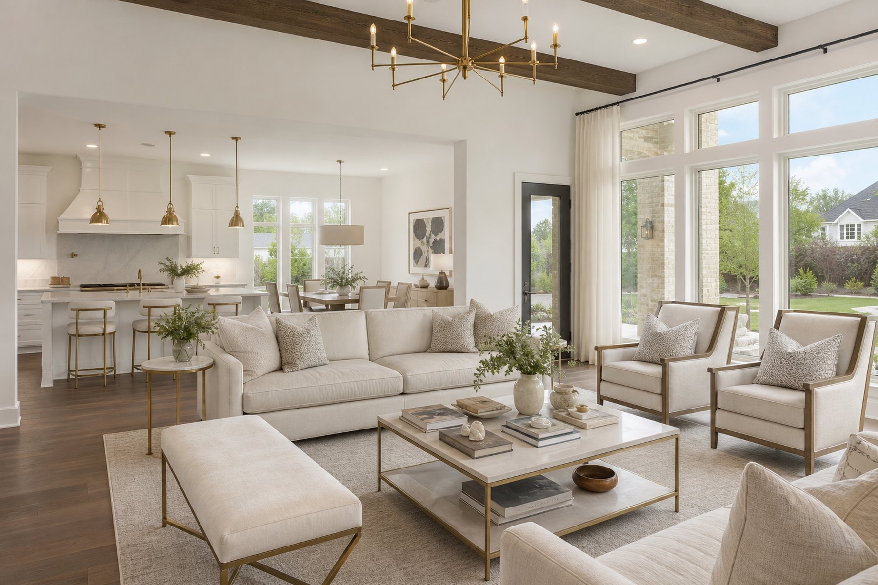An open concept Houston area living room